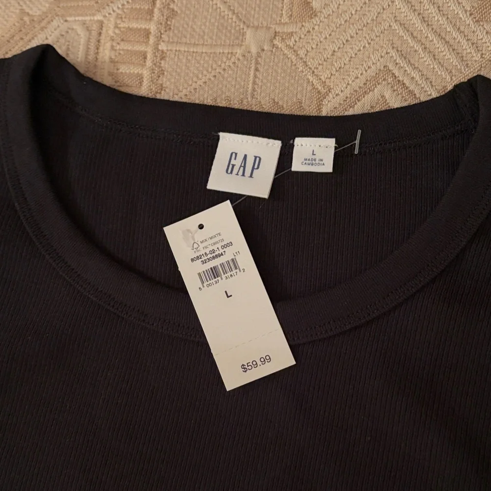GAP Black Ribbed Maxi Dress/NWT/L - Picture 10 of 14